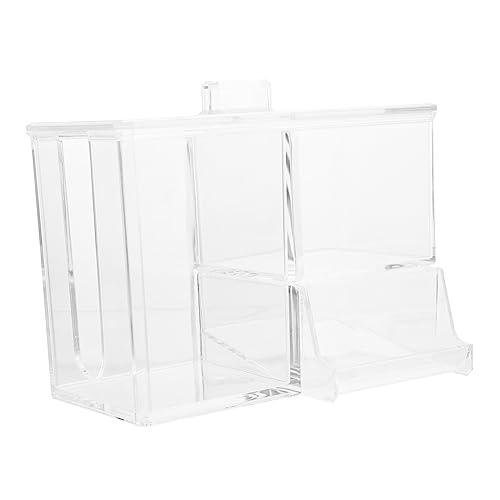 Ipetboom 2st Kosmetische Aufbewahrungsbox Lippenstifthalter Aufbewahrungsbehälter Für Wattestäbchen Wattebauschhalter Durchsichtiger Make-up-organizer Schmuckhalter Mit Deckel P.s Spender von Ipetboom