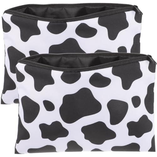 Ipetboom 2stücke Multifunktionale Cow Pattern Kosmetiktaschen Tragbare Make-up Organizer Für Damen Für Reisen Und Toilettenartikel Wasserabweisend von Ipetboom