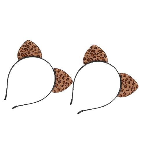 2st Leopard-katze-ohr-stirnband Kuscheltier Haarschmuck Stoff Leopardenmuster von Ipetboom