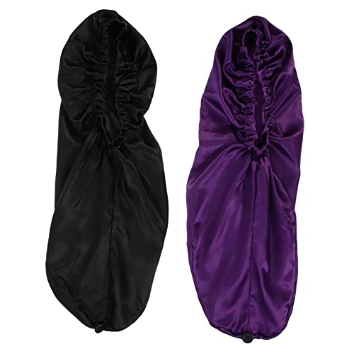 Ipetboom 2 Stück Bequeme Schlafmützen Für Damen Satinhauben Für Die Nacht Haarpflege Weich Und Sanft Für Die Chemotherapie von Ipetboom