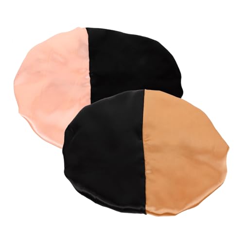 Ipetboom 2st Nachtmütze Motorhaube Seide Sonnenhut Seidenmütze Mützen Damen Große Duschhaube Schlafen Amxgpt Hüte Milchschorf Streifende Kappe Haarhaube Für Zöpfe Polyester (polyesterfaser) von Ipetboom