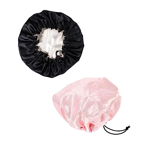 Ipetboom 2st Nachtmütze Schlafmütze Aus Satin Wasserdichte Duschkappe Schlafhaube Aus Satin Kindermütze Duschhut Für Kinder Elastische Kappe -schlafmütze Elastische Schlafmütze Stoff von Ipetboom