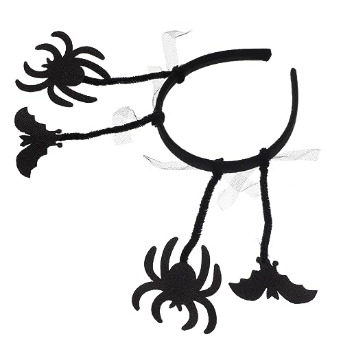 Ipetboom 2st Spinnenfledermaus Stirnband Gotische Haarnadeln Haustier Katze Fledermaus Halloween-kostüm Haarnadeln Für Erwachsene Pelziges Kostüm Glocke Dekoration Funkelnd Plastik Black von Ipetboom