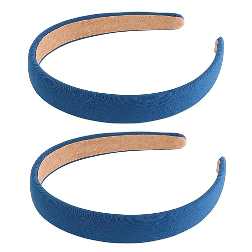 Ipetboom 2St Stoff dünnes Stirnband Mode-Stirnband Mode-Haarreifen blaue Tiara breite Satin-Stirnbänder haarschmuck Frauen Haarreifen Haarband Streifen Südkorea Stoff von Ipetboom