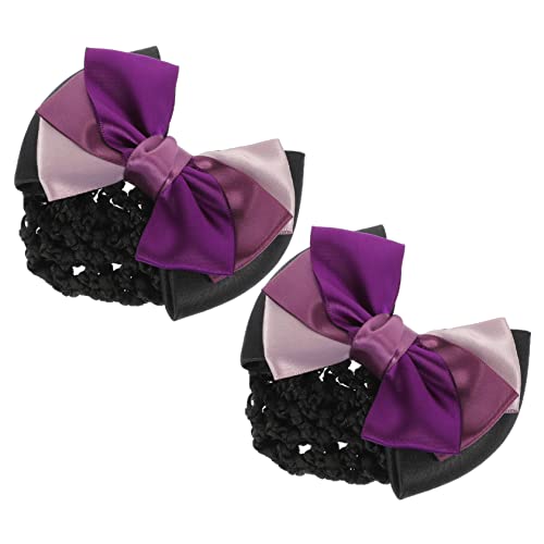 Ipetboom 2stücke Haarnetz Für Dutt Mit Schleife Dreischichtiges Haarschmuck Für Damen Für Professionelle Anlässe Wie Flugbegleiterinnen Und Sorgt Für Eleganten Look von Ipetboom