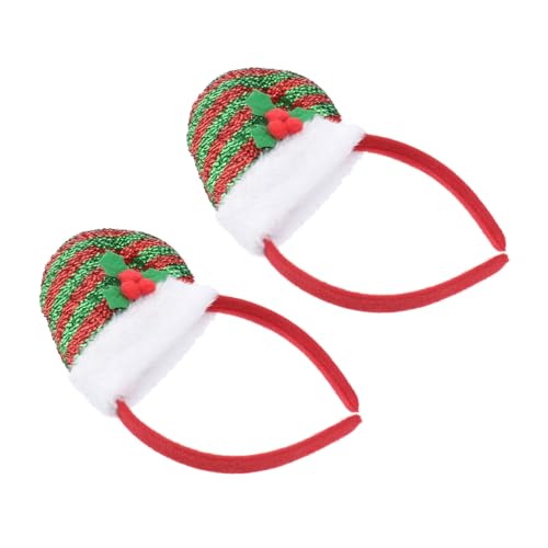 Ipetboom 2St Weihnachtsmütze Stirnband Nikolausmütze Stirnband für Frauen Elfen-Party-Stirnband weihnachts kopfschmuck weihnachtskopfschmuck Haarband Geschenk Hut-Stirnband von Ipetboom