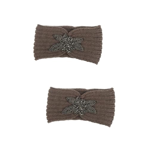 Ipetboom 2st Winter Zopfmuster Stirnband Kreuz Stirnband Turban Knoten Stirnband Headwrap Hut Mütze Stirnband Ohrwärmer Wolle Kopf Wickeln Kopfwickel Häkeln Turban Headwrap Handbuch Bilden von Ipetboom