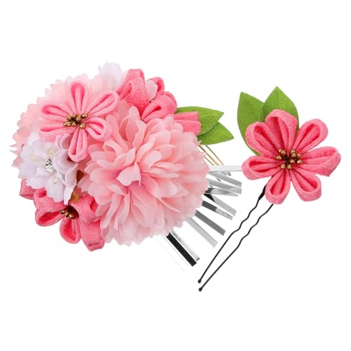 Ipetboom 2st Yukata-haarschmuck Haaraccessoires Haarblumen-accessoires Blumenhaarteil Blumen-haarschmuck Blumenspangen Für Frauen Haarspangen Kimono Stoff Blumenclip von Ipetboom