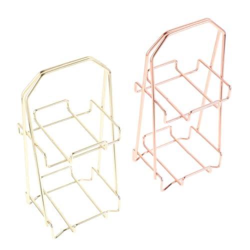 Ipetboom 2stücke Beauty-make-up-eierständer Aus Stahl Zwei-schicht Schwammständer Puderquastenständer Kosmetik-eierständer Make-up-schwammhalter Für Damen von Ipetboom