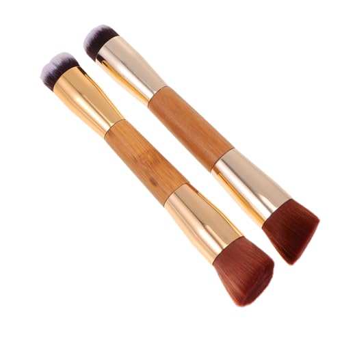 Ipetboom 2stücke Doppelseitiger Make-up-pinsel Aus Nylon Blending Und Puderpinsel Weich Und Dicht Für Foundation Und Praktisch Für Frauen Und Mädchen von Ipetboom
