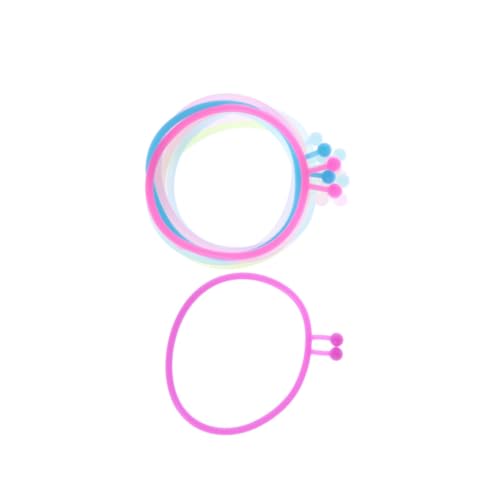 Ipetboom 2stücke Elastische Haarband Für Mädchen Silikon Haargummis Haarschmuck Leuchtend Schneckenform Haarreifen Armband Zufällige Farbe von Ipetboom