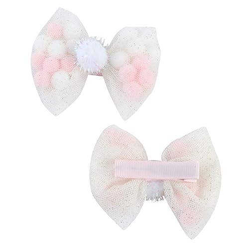 Ipetboom 2stücke Haarspangen Mit Schleife Für Mädchen Netz-haarspangen Bunter Kopfschmuck Haarnadeln Für Schule Alltag Stilvolle Anlässe von Ipetboom