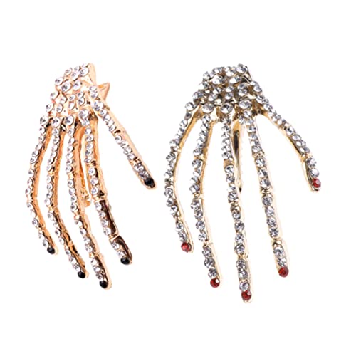 Ipetboom 2stücke Halloween Haarschmuck Mit Skeletthand-clips Gruselige Haarspangen Für Mädchen Und Für Kostümpartys Und Fotoshootings von Ipetboom