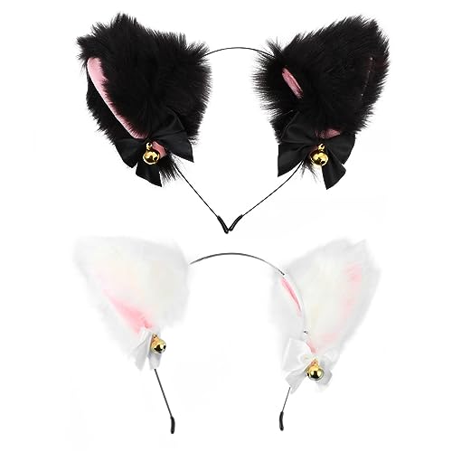 Ipetboom 2stücke Katzenohren Haarreif Aus Plüsch Teiliges Cosplay Zubehör Für Kostüm-events Hautfreundlich Und Bequem Für Halloween Geburtstagsfeiern Und Alltag von Ipetboom