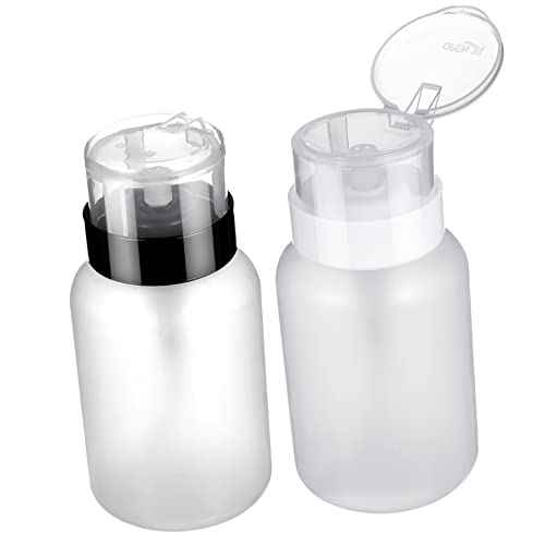 Ipetboom 2stücke Leere Pumpflaschen Für Nagellackentferner Transparente Plastikflaschen Zum Herunterdrücken Wiederverwendbar Für Make-up-entferner Und Flüssigkeiten von Ipetboom