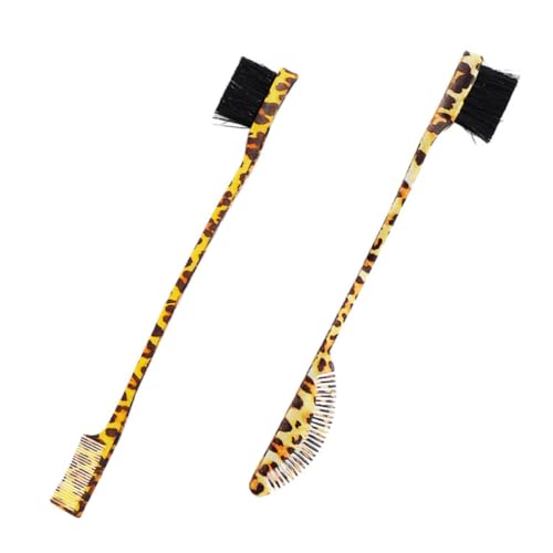 Ipetboom 2stücke Leopard Print Augenbrauenbürste Und Kamm Multifunktionale Werkzeuge Für Präzise Augenbrauenformung Und Haarpflege Tragbare Kosmetik Für Frauen von Ipetboom
