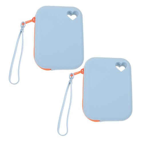 Ipetboom 2stücke Mini-Tasche Aus Silikon wasserdichte Geldbörse Ohrhörer-etui Münzbörse Kompakte Kosmetiktasche Praktische Aufbewahrungstasche Für Schlüssel Karten Und Ohrhörer Für von Ipetboom