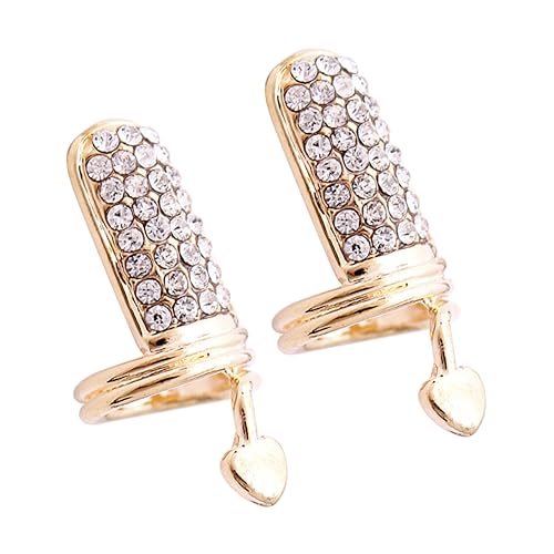 Ipetboom 2stücke Goldener Nagelring Für Damen Fingernagelringe Mit Strasssteinen Kreative Ringe Nagelkunst-dekoration Modischer Schmuck Für Frauen von Ipetboom