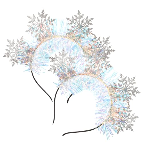 Ipetboom 2stücke Schneeflocken Haarreif Weihnachts Haarschmuck Für Festliche Anlässe Langlebig Und Stilvoll Für Partys Und Feiertagsfeiern von Ipetboom