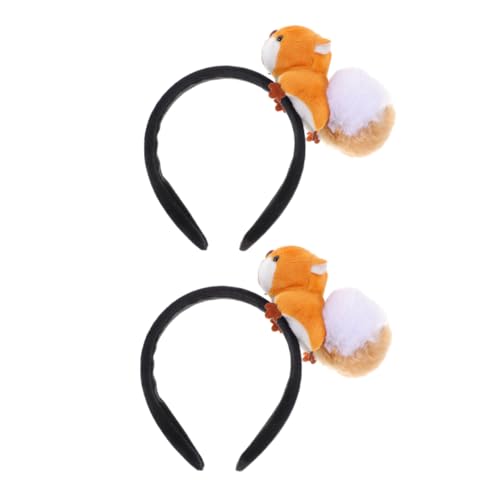 Ipetboom 2stücke Eichhörnchen-stirnband Für Partys Und Festivals Cosplay-kopfschmuck Und Foto-requisiten Bequemer Tierhaarreifen Haarschmuck Für Geburtstagsfeiern von Ipetboom