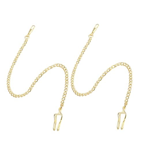 Ipetboom 2stücke Taschenuhrkette Für Herren Anzugkette Jeanskette Uhrenzubehör DIY-Kette Clip Für Taschenuhr Eckig Robust Einstellbare von Ipetboom