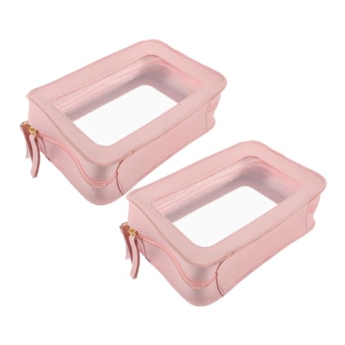 Ipetboom 2stücke Transparenter Kulturbeutel Mit Reißverschluss Wiederverwendbar Für Make-up Reise Kosmetika Toiletries Kleine Gegenstände Für Damen von Ipetboom