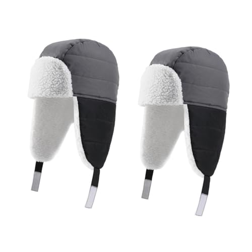 Ipetboom 2stücke Warm Hats Ohrenschützer Mütze Polarer Fleece Für Outdoor-aktivitäten Winddicht Faltbare Ohrenklappen Für Winter Skifahren Und Radfahren von Ipetboom
