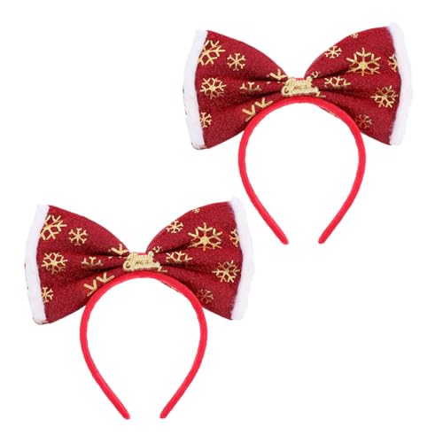 Ipetboom 2stücke Weihnachts Haarschmuck Mit -bowknot Dekorative Haarreifen Für Mädchen Und Für Festlichkeiten Wie Weihnachten Und Geburtstagsfeiern von Ipetboom