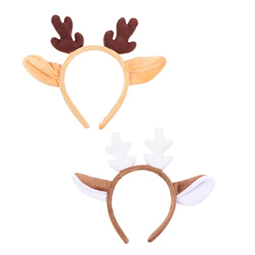 Ipetboom 2stücke Weihnachts- -geweih Haarschmuck Für Mädchen Niedliches Antler Haarband Für Festlichkeiten Partys Und Cosplay Weihnachtsaccessoires von Ipetboom