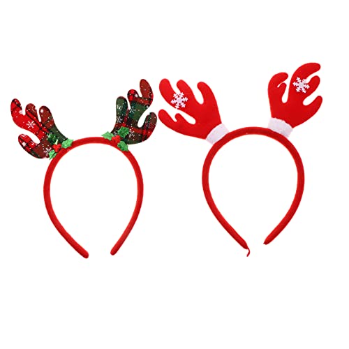 Ipetboom 2stücke Weihnachts-haarreif Mit Rentier- Für Junge Mädchen Glänzendes Haarband Für Festliche Anlässe Accessoire Für Weihnachten Und Partys von Ipetboom