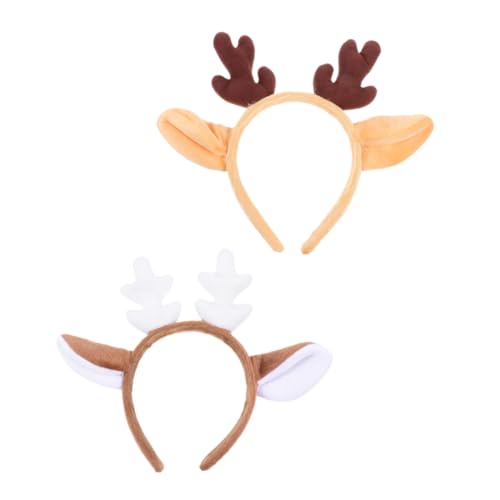 Ipetboom 2stücke Weihnachts-haarreifen Mit -design Für Mädchen Süßes Antler-stirnband Für Feiertags-feiern Und Cosplay Für Geburtstagsfeiern Und Tägliches Tragen von Ipetboom
