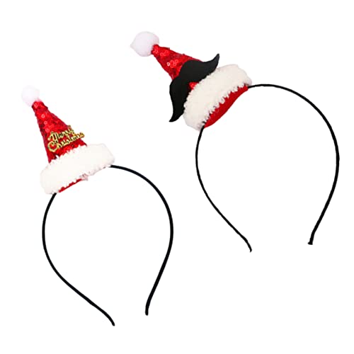 Ipetboom 2stücke Weihnachts-stirnbänder Mit -hut Festliche Haaraccessoires Für Partys Cosplay Und Besondere Anlässe Beliebige Stilvariationen von Ipetboom