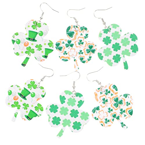 Ipetboom 3 Paare Damen Ohrringe aus Kunstleder mit Kleeblatt Design Leichte Ohrhänger für Patricks Day Kreative Schmuckaccessoires für Frauen und Mädchen Passend zu Kostümen und Partys Ipetboom 3 Paare Damen Ohrringe aus Kunstleder mit Kleeblatt Design Leichte Ohrhänger für Patricks Day Kreative Schmuckaccessoires für Frauen und Mädchen Passend zu Kostümen und Partys von Ipetboom