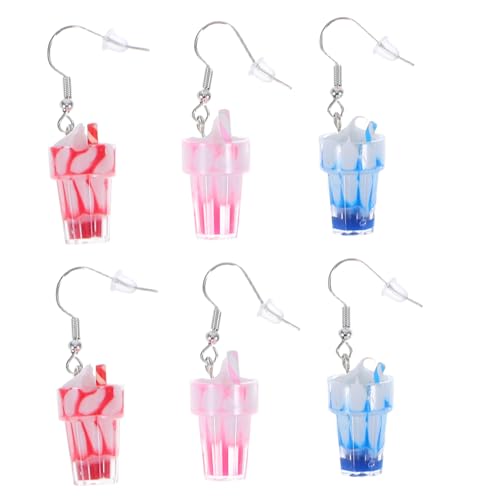 Ipetboom 3 Paare Damen Ohrstecker Eiscreme Ohrringe Kreativ Modisch Niedlich Für Mädchen Party Alltag von Ipetboom