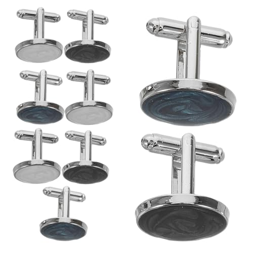 Ipetboom 3 Paare Herren Manschettenknöpfe Runde Kreative Business Manschettenknöpfe Für Hochzeit Meeting Bürohemden Vielseitige Anlässe Blau von Ipetboom