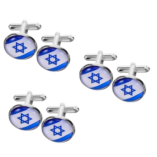 Ipetboom 3 Paare Israelische Manschettenknöpfe Kleidung Manschettenknöpfe An Den Ärmeln Manschettenknöpfe Für Hemden Legierung Knöpfe Hemdnieten Hemdärmelknopf Zinklegierung von Ipetboom