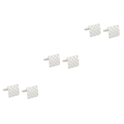 Ipetboom 3 Paare Manschettenknöpfe Herren Klassische Cufflinks Hochwertiges Hemd Zubehör für Anzug Hochzeit Vatertag für Besondere Anlässe von Ipetboom
