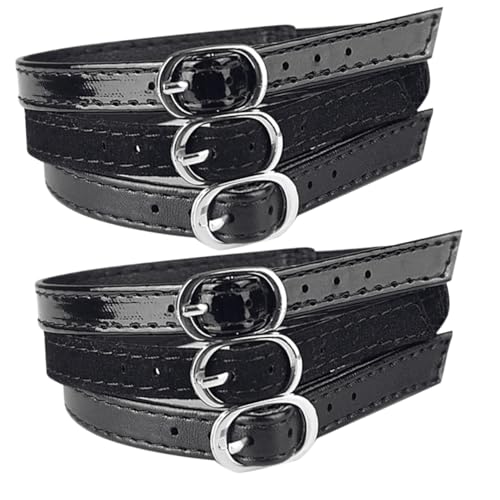 Ipetboom 3 Paare Verstellbare Austauschbare Knöchelriemen für Damen High Heels Elastische Unsichtbare Schuhriemen in Schwarz Bequemes Fixieren gegen Rutschen und Schuhverlust von Ipetboom
