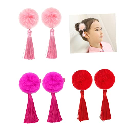 Ipetboom Haarschmuck Für Kinder 3 Paare haarschmuck Haarspangen Haarklammer Quaste Haarnadel Hanfu-Haar Haar Klammern Haarnadel für Mädchen chinesischer Stil Ausgabekarte Kind von Ipetboom