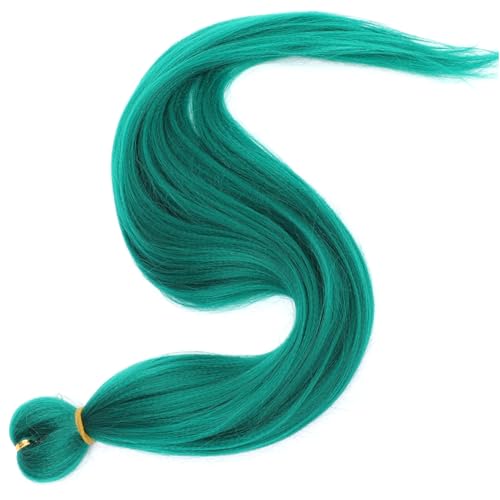 Ipetboom 3 Rollen Grünes Kunsthaar Flechthaar Vorgezogen Weich Langlebig für Zöpfe Flechten Twists Modische Haarverlängerung für Frauen Alltag Party Cosplay von Ipetboom