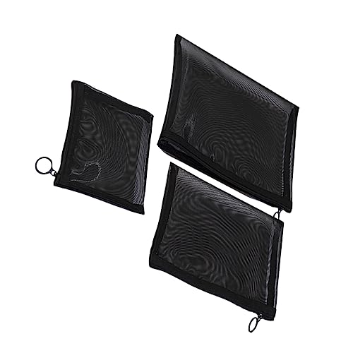 Ipetboom 3 STK Kosmetiktasche Make-up-Taschen Aktentaschen Für Unterwegs Schwarzer Kosmetik-Organizer Federmäppchen Reise-toilettenbeutel Reisen Einfach Aufbewahrungstasche von Ipetboom