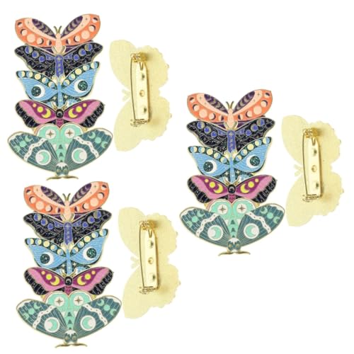 Ipetboom 3 Sätze Anstecknadeln Set Teiliges Emaille Broschen Set Metallpins Für Rucksäcke Kleidung Hüte Elegantes Retro Insekten Design Für Freunde 5 Stück * 3 von Ipetboom