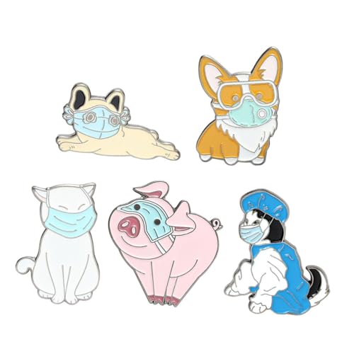 Ipetboom 3 Sätze Broschen Stilvolle Abzeichen Für Kleidung Taschen Jacken Zufällige Designs Für Mode Dekoration 5 Stücke * 3 von Ipetboom