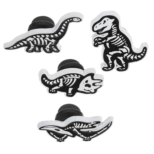 Ipetboom 3 Sätze Dinosaurier Skelett Brosche Brosche Anstecknadel Dinosaurier Emaille Anstecker Anstecker Miniatur Mode Anstecknadel 4 Stück * 3 von Ipetboom