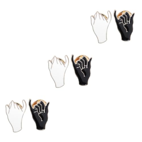 Ipetboom 3 Sätze Freundschafts Brosche Teiliges Hand Pin Design Passende Brustnadel Für Modisches Accessoire Für Rucksäcke Pullover Kleidung 2 Stück * 3 von Ipetboom