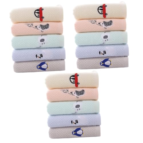 Ipetboom 15stücke Teiliges Baumwolle Saugfähige Handtücher Für Mädchen Weiche Für Gesicht Und Hände Langlebig Und Wiederverwendbar von Ipetboom