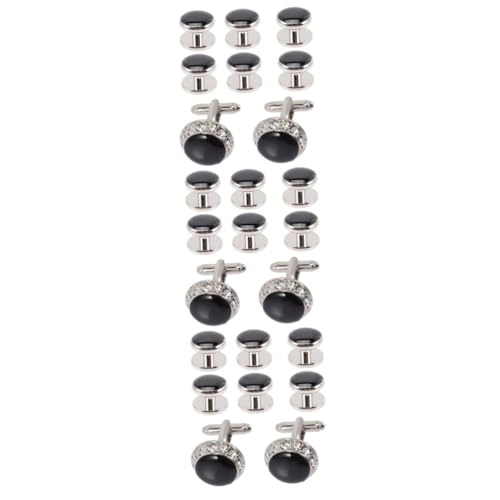 Ipetboom 3 Sätze Herren Manschettenknöpfe Teiliges Mit Stilvolle Cufflinks Für Anzüge Festliche Anlässe Elegantes Design Für Hochzeiten Business Outfits 8 Stücke * 3 von Ipetboom