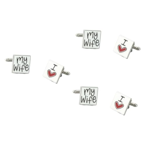 Ipetboom 3 Sätze Hochzeitsjahrestag Manschettenknöpfe Für Männer Stilvolle Hemdmanschetten Accessoires Elegantes Cufflink Design Für Besondere Anlässe Für Hochzeiten Und 2 Stück * 3 von Ipetboom