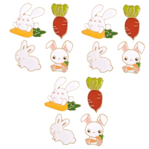 Ipetboom 3 Sätze Karotten Rabbit Brosche Kreativer Anstecker Für Damen Niedliche Kleidung Accessoires Für Zufälliger 4 Stücke * 3 von Ipetboom