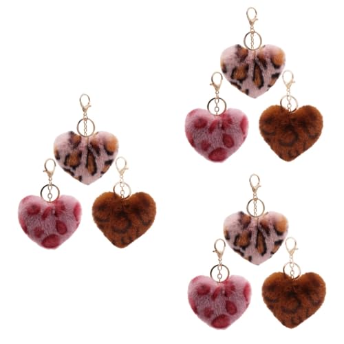 Ipetboom 3 Sätze Liebes Schlüsselanhänger Schlüsselanhänger Ringe Charms Schlüsselanhänger Süßer Schlüsselanhänger Leoparden Schlüsselanhänger Zum 3 Stücke * 3 Zufällige Farbe von Ipetboom